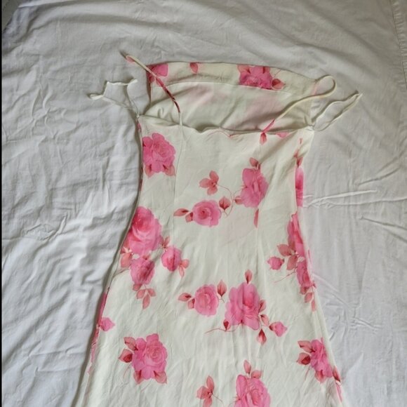 Fairweather Midi dress SMALL floral cowl neck long short with lining - Picture 9 of 12